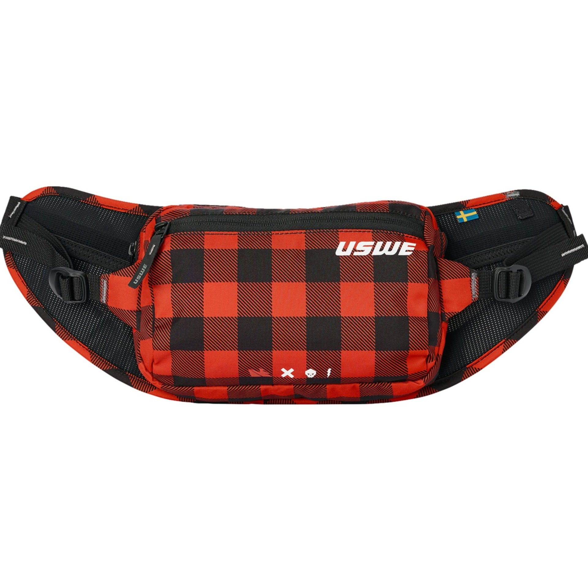 Riñonera Uwse Waist 2L Flannel Black Red